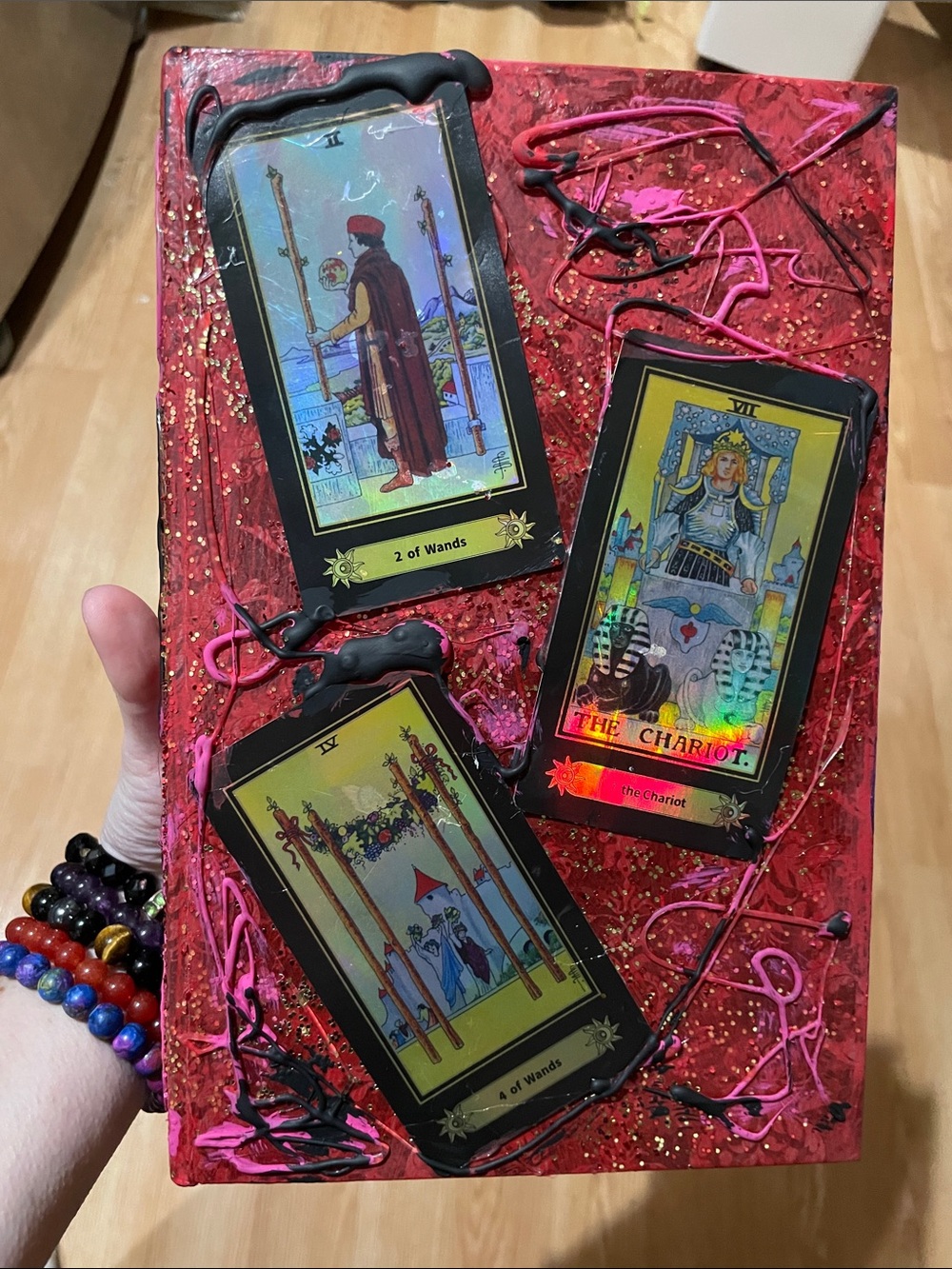 Rainbow Tarot Book Box Mixed Media Art Piece - Picture 5 of 6